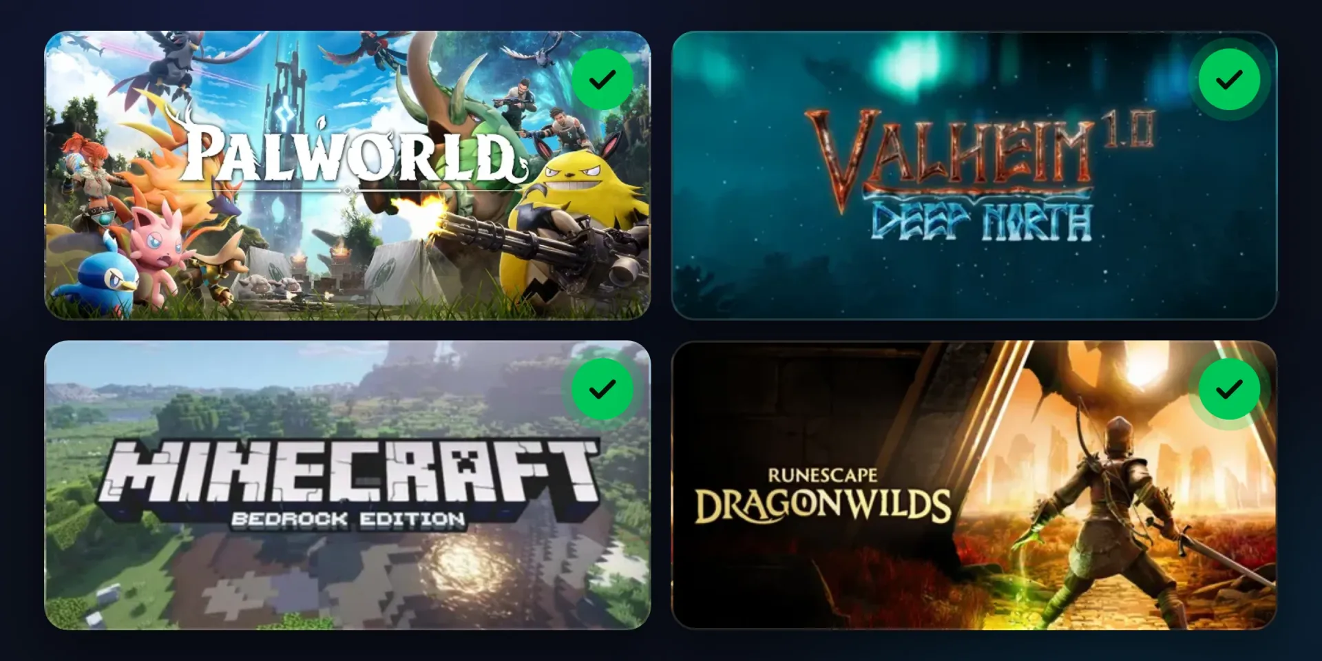 Four crossplay game covers side by side, each marked crossplay